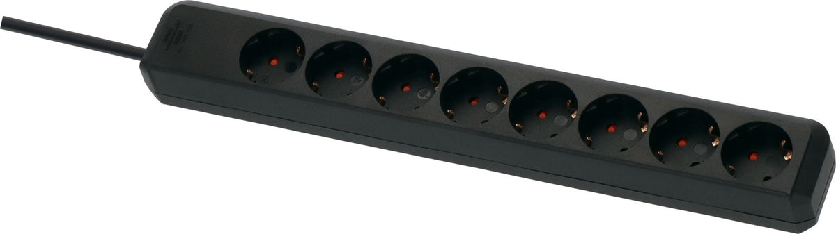 Brennenstuhl Eco-Line Regleta De Enchufes 8-Vías Negro 5m H05