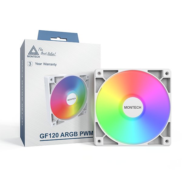 Ventilador 120x120 Montech Gf120 Pwm White