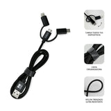 Cargador De Coche Subblim  Sub-Chg-4cc002/ 2 Usb + Cable Usb 3 En 1/ 2.4a/ Negro