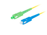 Cable Fibra Óptica 3m Lanberg Mono Sc/Apc-Sc/Upc Simplex G657a1 Lszh Amarillo