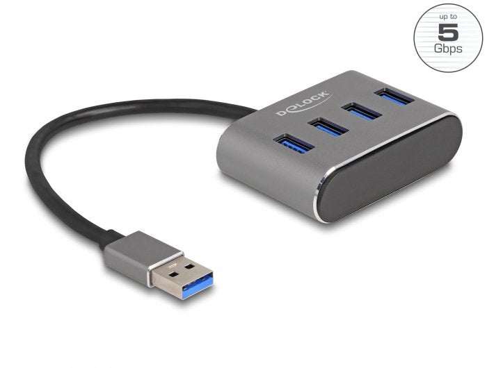 Delock 4 Port Usb 3.2 Gen 1 Hub Con Usb Tipo A Conexión - Usb Tipo A Conectores Hembra Arriba
