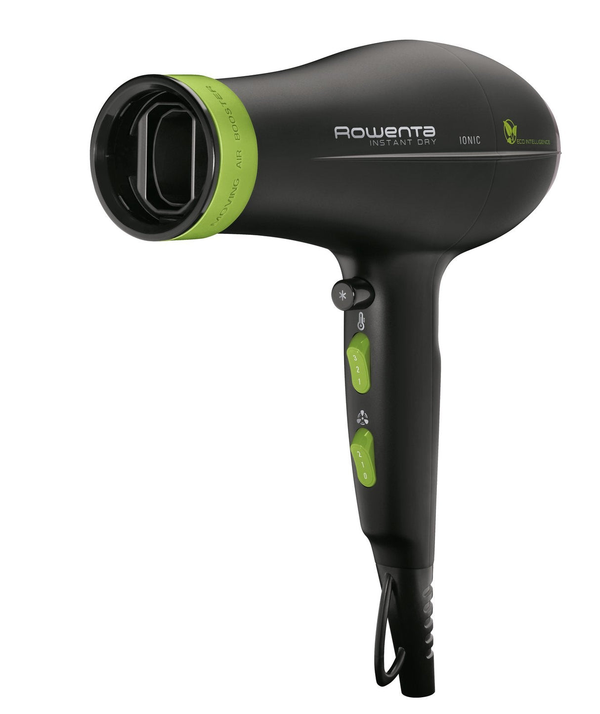 Secador De Pelo  Rowenta Eco Intelligence Cv 6030, Negro/Verde Cv 6030