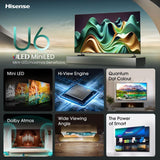 EAN 6942351404042 - Hisense 65U6NQ 165,1 cm (65") 4K Ultra HD Smart TV Wifi Gris 600 cd / m² imagen 4