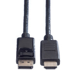 Value Displayport Cable Dp-Hdtv. M/M. Black. 4.5m