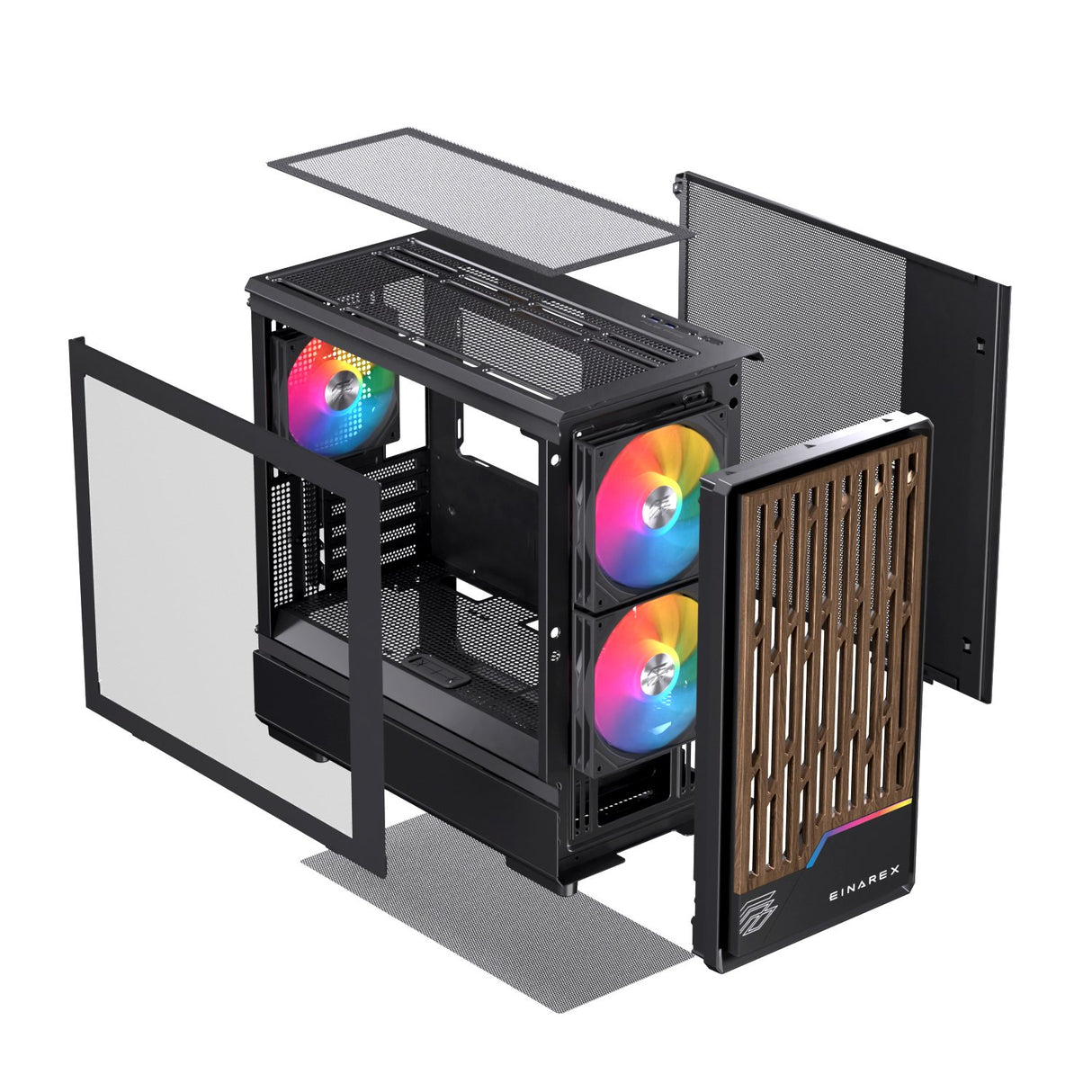 EAN 6977277363654 - Einarex EXCS-PM-400R-B carcasa de ordenador Midi Tower Negro imagen 18