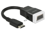 EAN 4043619655885 - DeLOCK 65588 adaptador de cable de vídeo HDMI Type C (Mini) VGA (D-Sub) + 3,5mm Negro imagen 1