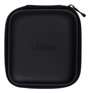 Auricular De Boton Gaming Gxt 406 Pine Multiplataforma Negro Trust Estuche Protector/ Micrófono De Brazo Extraible