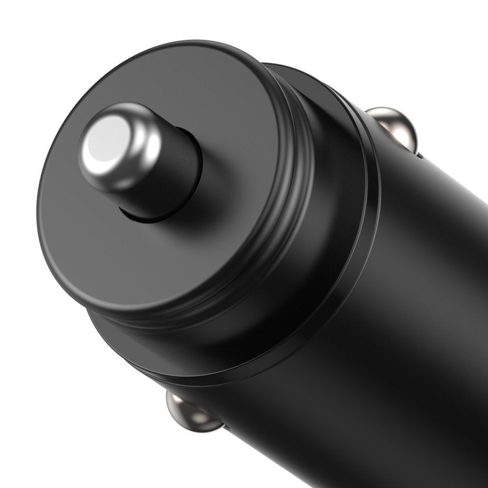 Techly Mini Car Charger Usb-A And Usb-C Fast Charge 3.0 38w Negro Metal