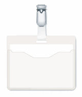 Durable Portanombres Horizontal Con Clip - Rapida Sustitucion De La Etiqueta - Transparente