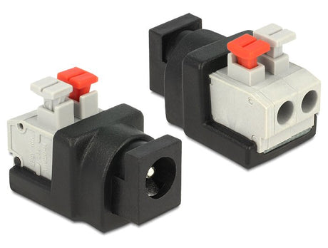 EAN 4043619655243 - DeLOCK 65524 cambiador de género para cable DC 5.5 x 2.1 mm Negro, Plata imagen 1