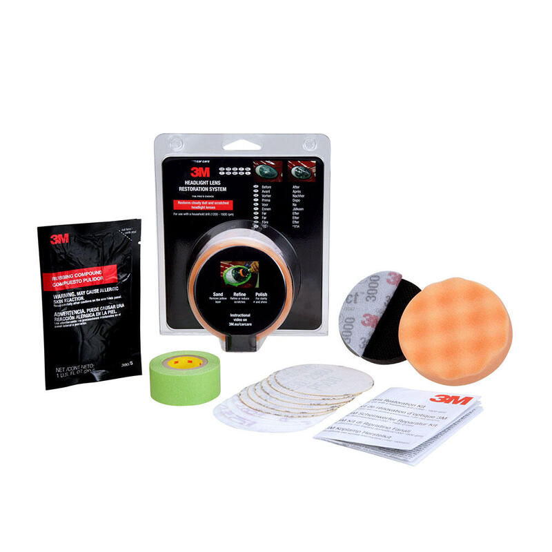 3m Pack Para Restauracion De Faros - Incluye Instrucciones - Adaptador Para Taladro - Varios