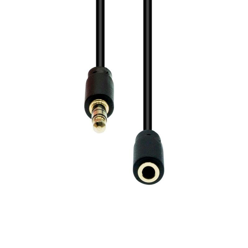 4-Pin Slim Extension Cable  Black 0.5m