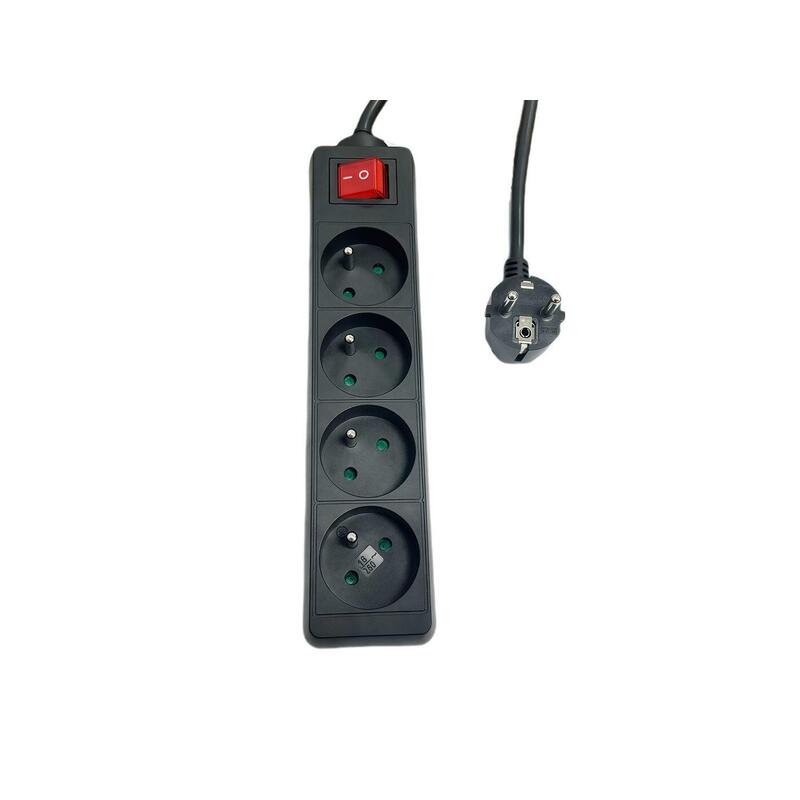 4-Way Power Strip On/Off  Switch French Type E, 5m