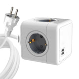 4-Way Schuko Power Cube 1.4m - White - Warranty: 360m