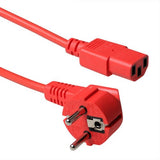 Cable Alimentacion Cee-7/7 90º Schuko A C13  1.20m Rojo
