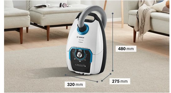 EAN 4242005419807 - Bosch Serie 8 BGB75XSIL aspiradora 5 L Aspiradora de tambor Secar 650 W Bolsa para el polvo imagen 3