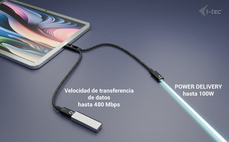 EAN 8595611707728 - i-tec C31DUALSPLITTERCBLPD cable USB USB 2.0 0,3 m USB C 2 x USB C Negro imagen 8