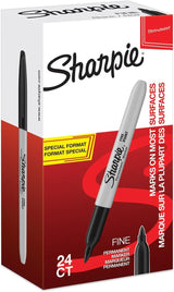 Sharpie Fine Marcador 24 Pieza(S) Negro Punta Fina