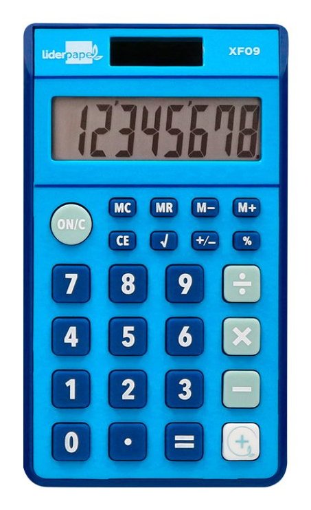 Calculadora Liderpapel Xf09  Básica Azul