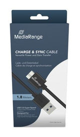 Mediarange Ladecable Usb-A A Micro-B Usb 3.0, 1.8m, Sw