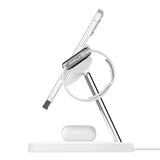 Belkin Boost Charge Pro Base De Carga Inalmbrica Con Magsafe + Adaptador De Corriente Ca 15 Vatios Fast Charge Blanco Para Apple Airpods, Airpods Pro, Iphone 12, 13, Watch Series 4, Series 5, Series 6, Series 7