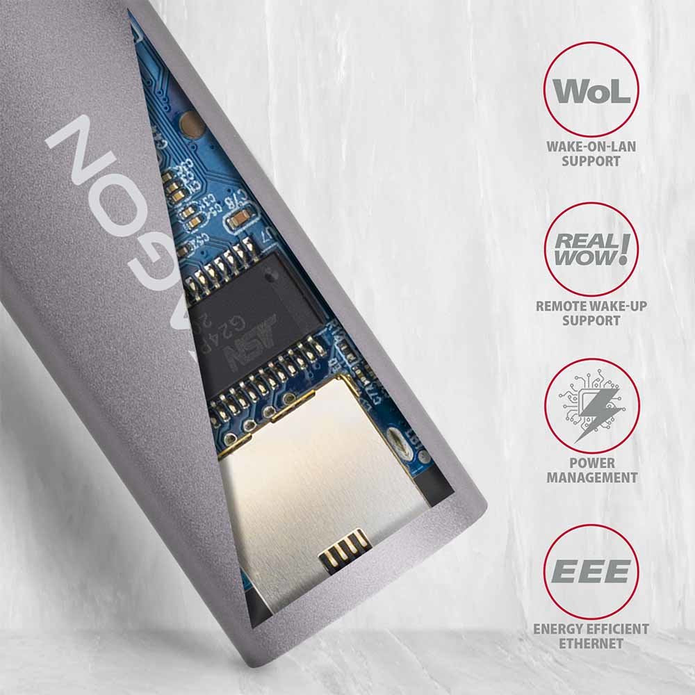 Axagon Adaptador Ade-Src Gigabit Ethernet 10/100/1000 - Usb 3.1 Tipo-C
