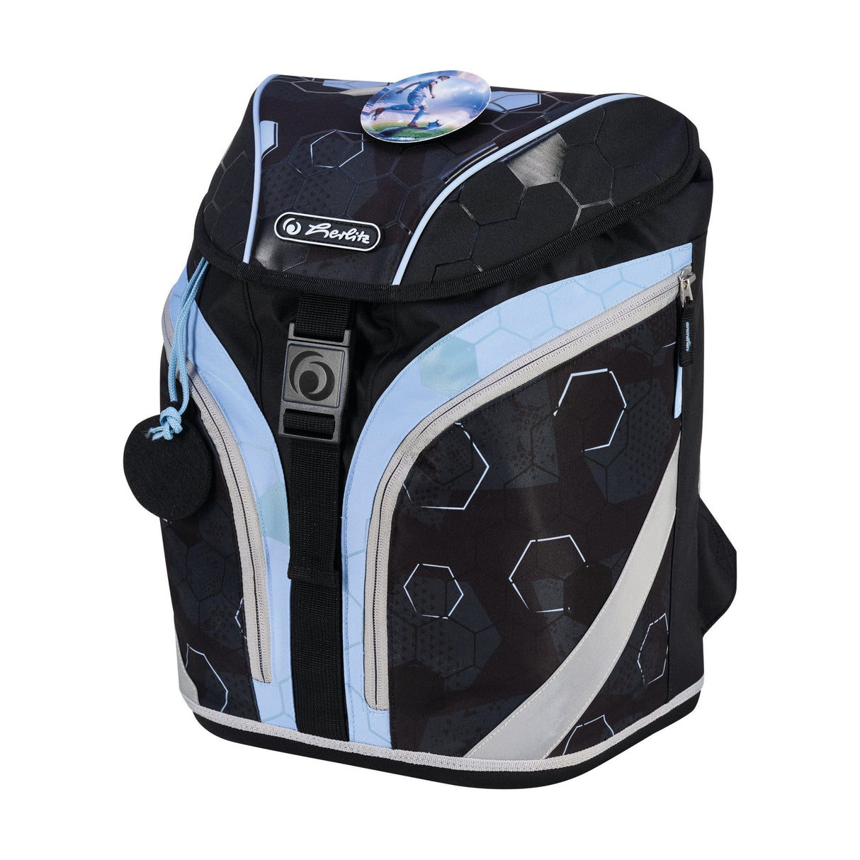 Herlitz Softlight Greenline Cyber Soccer Juego De Mochila Escolar Niño Poliéster Azul, Azul Oscuro
