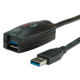 Roline Usb 3.2 Gen 1 Aktives Repeater Cable Schwarz 5m