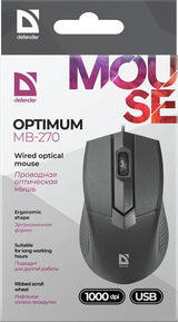 Ratón Defender Optimum Mb-270 Mano Derecha Usb Tipo A Óptico 1000 Dpi