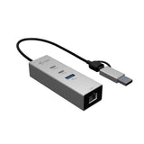 D I-Tec Usb-C Usb-A Metal Hub 3 2x Usb-C Gen1 1x Usb-A Gen1 1x 2,5glan