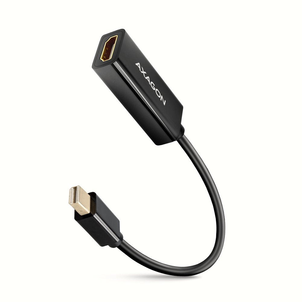 Axagon Rvdm-Hi14n Mini-Displayport Zu Hdmi Adaptador, 4k/30 Hz, 15 Cm Lang - Negro