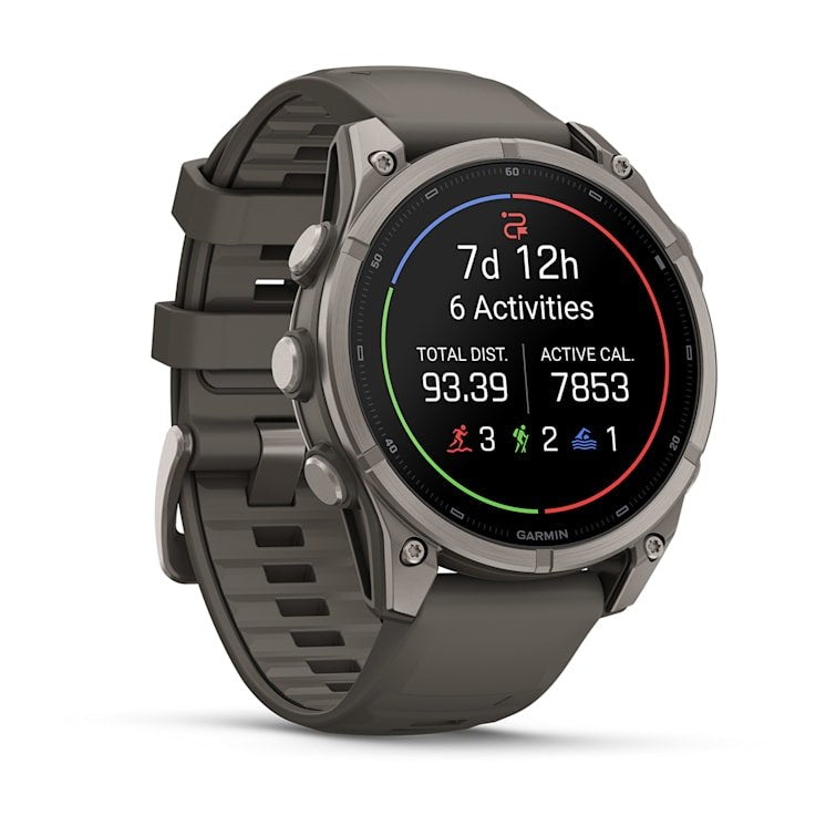 Garmin Fenix 9 Titanio Con Correa De Silicona En Gris Smartwatch 47mm