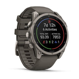 Garmin Fenix 9 Titanio Con Correa De Silicona En Gris Smartwatch 47mm