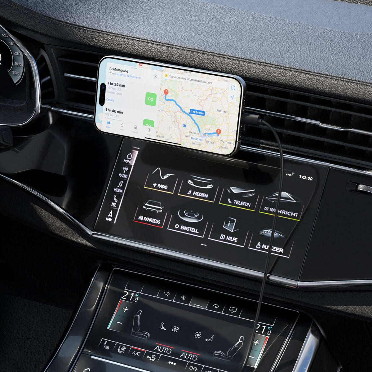 4smarts Qi2 Kfz Ladepuck. Grau