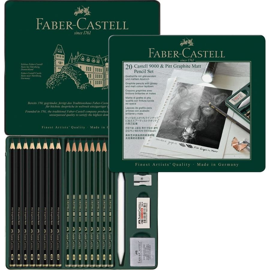 EAN 4005401152248 - Faber-Castell Pitt Graphite Matt & Castell 9000 Set Multi 20 pieza(s) imagen 3