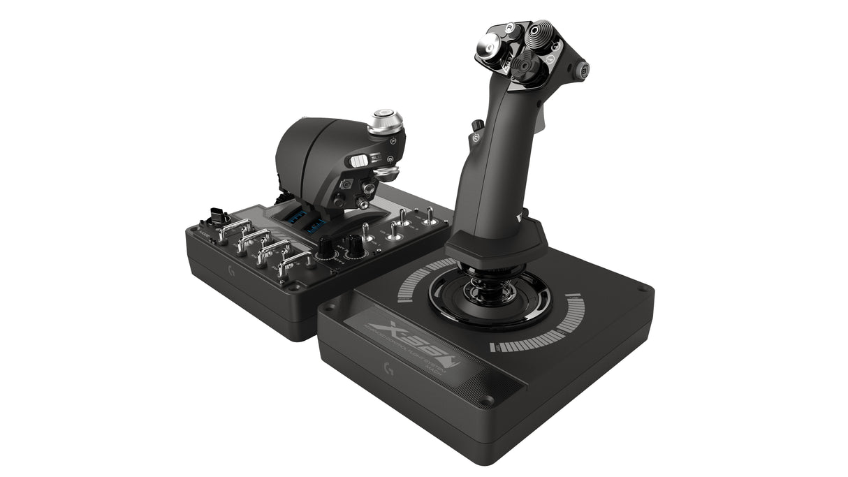 Logitech X56 Hotas Joystick + Acelerador Usb - Iluminacion Rgb - 31 Botones Programables, 13 Ejes Y 5 Selectores De