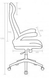 EAN 8429368000699 - Archivo 2000 6493 NE silla de oficina y de ordenador Asiento acolchado Respaldo de malla imagen 6