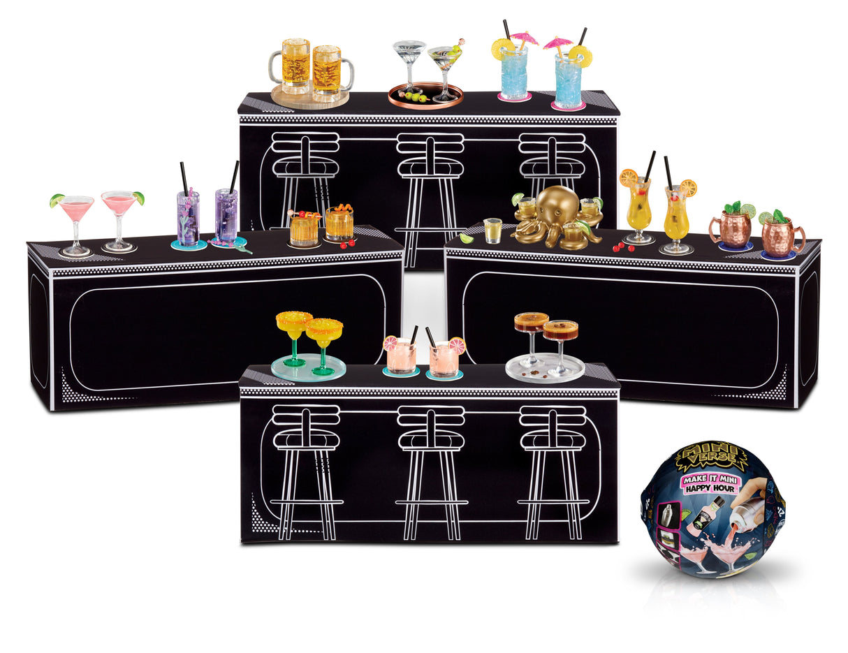 Mga Entertainment Mga'S Miniverso Make It Mini Happy Hour Mini Collectibles, Artesan Artículos Ordenados 513841-Euc