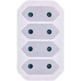 Inline® Power Adapter, Earthing Contact Plug A 4x Euro Socket, White