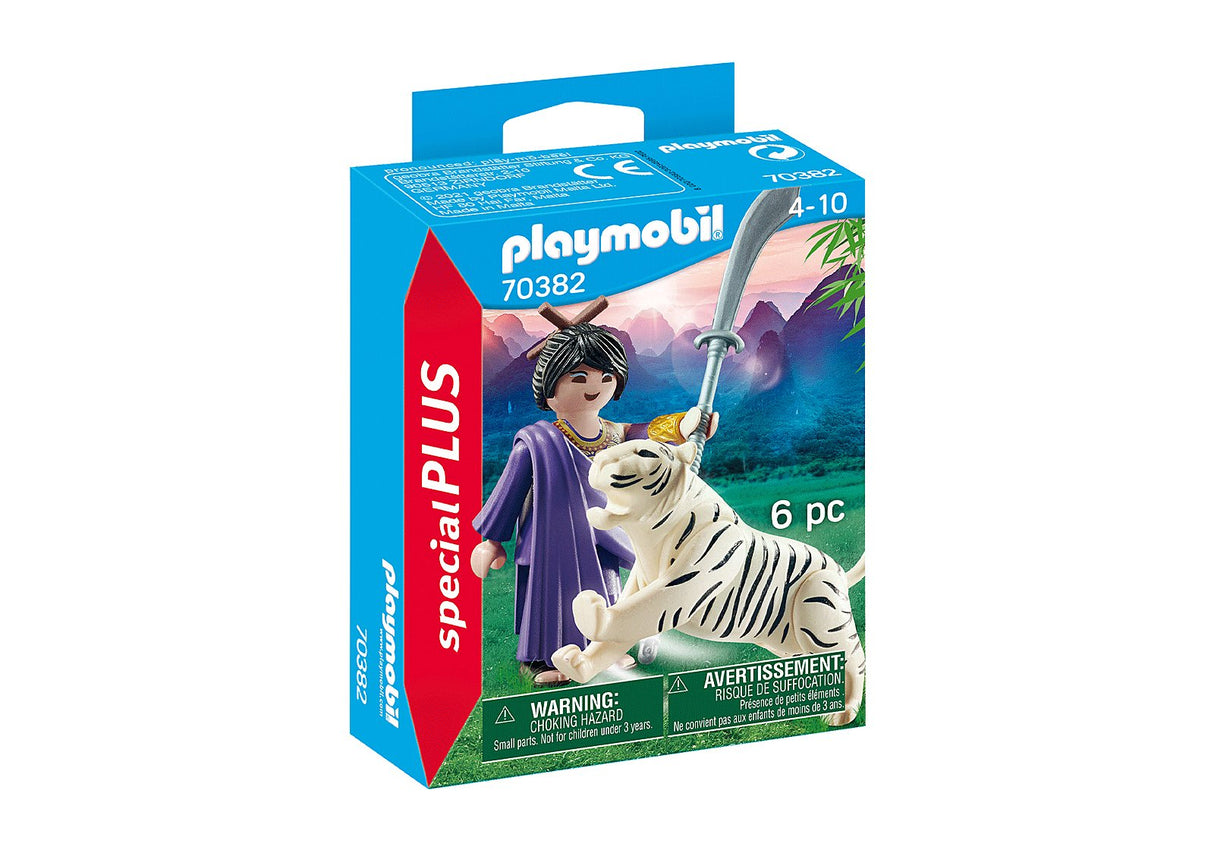 Playmobil Luchadora Asiatica Con Tigre