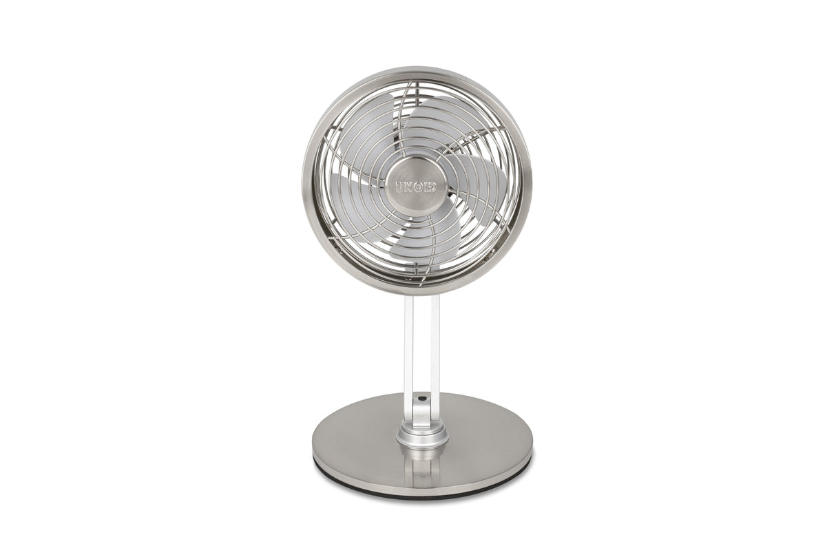 EAN 4011689867057 - Unold 86705 Akku-Tischventilator STEEL FLEX Cromo 14 cm imagen 2