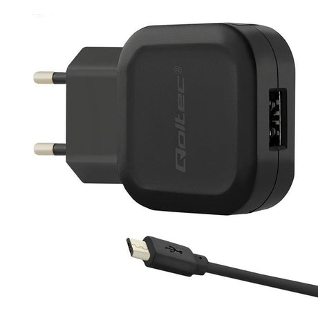 EAN 5901878501956 - Qoltec 50195 cargador de dispositivo móvil Smartphone, Tableta Negro Corriente alterna, CC, USB Interior imagen 1