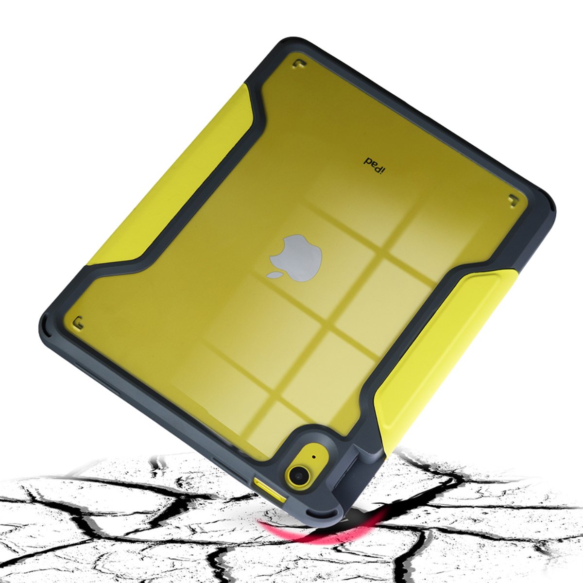 Funda Resistente Deqster 40-1013774 Para Ipad De 10,9" Y Ipad De 11" Amarillo  Transparente