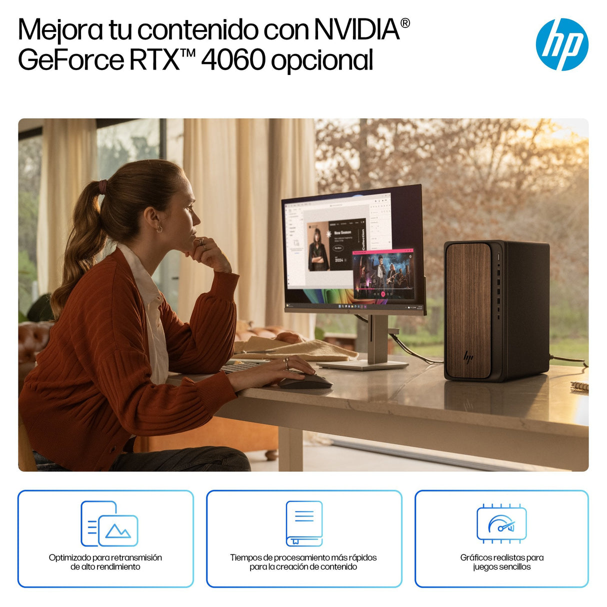 Pc Hp Omnidesk Desktop M03-0014ns Intel Core Ultra 5-225 16gb 1tb Ssd Sin Sistema Operativo