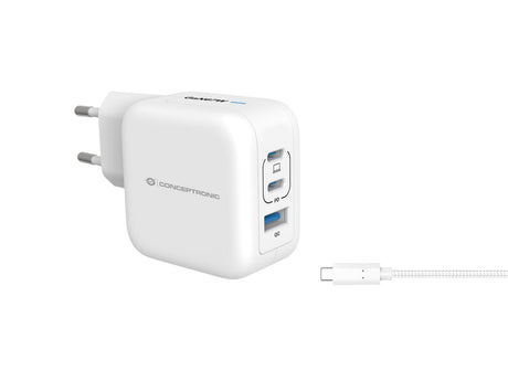 EAN 4015867236505 - Conceptronic ALTHEA17W cargador de dispositivo móvil Universal Blanco Corriente alterna Carga rápida Inte imagen 1