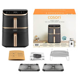 Cosori Turbo Tower Pro Smart Sencillo 10,8 L Independiente 2630 W Freidora De Aire Caliente Negro, Oro