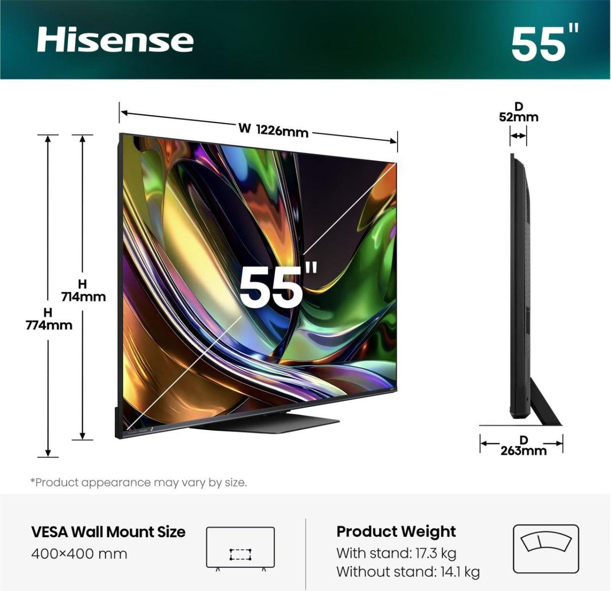 Hisense 55ur8ds Rgb Miniled (Null Cm (Null Zoll)) 55ur8ds