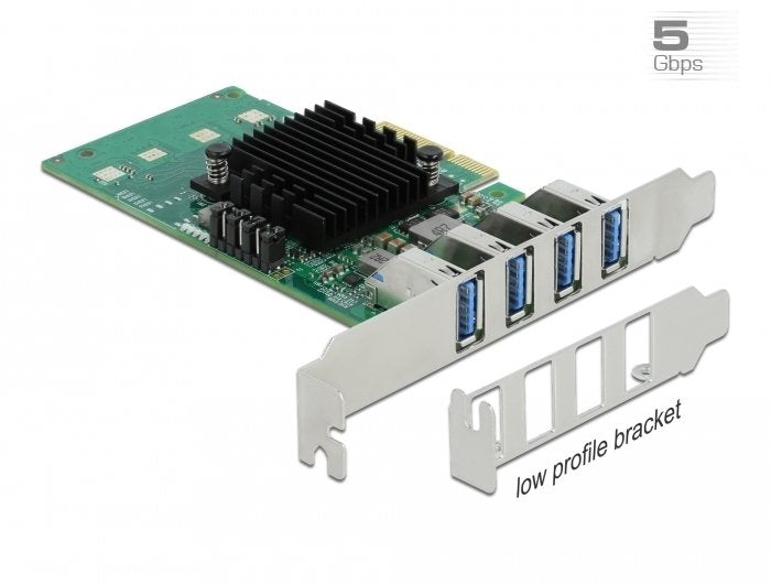 Delock Tarjeta Pci Express X4 4 Puertos Externos Usb 3.0  Quad Channel