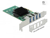 Delock Tarjeta Pci Express X4 4 Puertos Externos Usb 3.0  Quad Channel