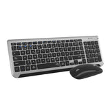 Teclado Y Ratón Inalámbrico Subblim Combo Dual Prestige Extendido Gris Y Negro Español